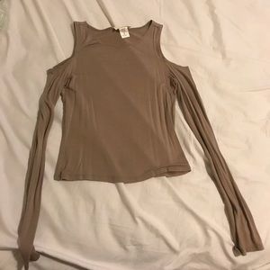 taupe long sleeve top